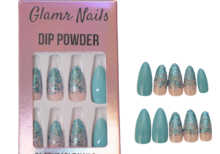 Ocean Glitz blue Press On Nails
